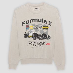 Formula 1 - Men's Formula 1 Racing Crewneck Pullover Sweatshir Gray